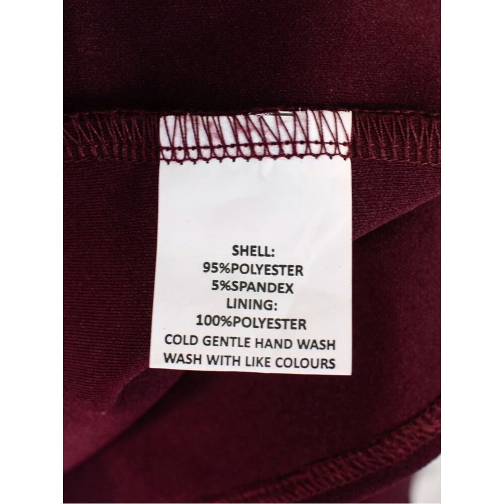 Showpo YH & Co Formal Maxi Dress Gown Size XS Wine Burgundy Red Genie Cocktail - Picture 7 of 8